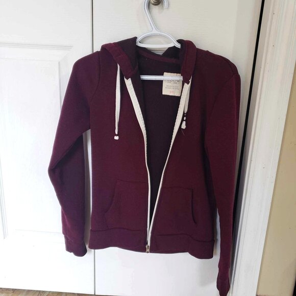 Maroon Colored Zip up Hoodie - Picture 1 of 3
